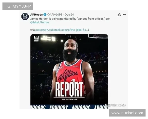 哈登离开火箭后状态回暖场均得分创新高达到26分